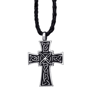 GUNGNEER Celtic Knot Cross Trinity Infinity Pendant Necklace Stainless Steel Jewelry