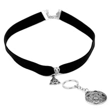 Load image into Gallery viewer, GUNGNEER Triquetra Trinity Celtic Knots Charm Choker with Key Chain Jewelry Set Women