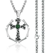 Load image into Gallery viewer, GUNGNEER Stainless Steel Irish Celtic Cross Pendant Necklace Jewelry Accessories Men Women