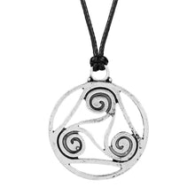 Load image into Gallery viewer, GUNGNEER Celtic Triskele Trinity Love Stainless Steel Pendant Necklace Jewelry for Men Women