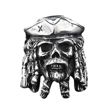 Load image into Gallery viewer, GUNGNEER Viking Punk Skull Ring Stainless Steel Gothic Punk Rock Jewelry Accessories Men Women