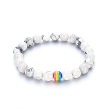 Load image into Gallery viewer, GUNGNEER Rainbow Beaded Bracelet Lesbian Gay LGBT Jewelry Accessory For Men Women