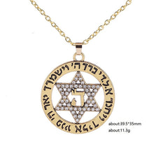 Load image into Gallery viewer, GUNGNEER Star of David Necklace Occult Jewish Jewelry Gift Biker Accessory For Men Women