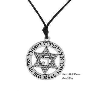 GUNGNEER Star of David Necklace Occult Jewish Jewelry Gift Biker Accessory For Men Women