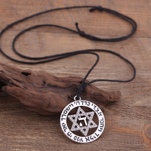 GUNGNEER Star of David Necklace Occult Jewish Jewelry Gift Biker Accessory For Men Women
