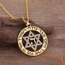 Load image into Gallery viewer, GUNGNEER Star of David Necklace Occult Jewish Jewelry Gift Biker Accessory For Men Women