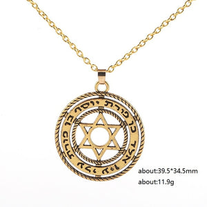 GUNGNEER Star of David Necklace Jewish Pendant Jewelry Accessory Outfit For Men Women