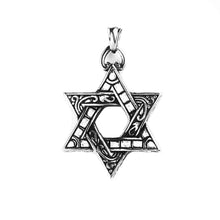 Load image into Gallery viewer, GUNGNEER Large David Star Pendant Necklace Jewish Occult Israel Jewelry Accessory For Men