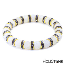 Load image into Gallery viewer, HoliStone Pure Natural Stone with Rhinestone Trendy Bracelet for Women and Men