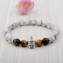 Load image into Gallery viewer, HoliStone Natural Stone with Warrior Helmet Bracelet for Women and Men