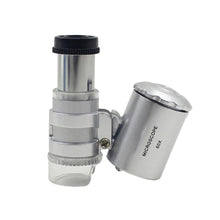 Load image into Gallery viewer, 2TRIDENTS 60X Microscope LED Lamp Lights - Handheld Mini Pocket LED Loupe Magnifier