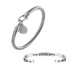 Load image into Gallery viewer, GUNGNEER 2 Pcs Saint Benedict Medal Charm Stainless Steel Bracelets Jewelry Accessories Set