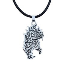 Load image into Gallery viewer, GUNGNEER Celtic Knot Wolf Head Pendant Necklace Cross Wings Key Chain Jewelry Set Men Women