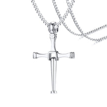 Load image into Gallery viewer, GUNGNEER Stainless Steel Rotable Cross Necklace Christian Pendant Jewelry Gift For Men Women