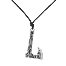 Load image into Gallery viewer, GUNGNEER Irish Celtic Knot Trinity Symbol Axe Pendant Necklace Stainless Steel Jewelry Gift