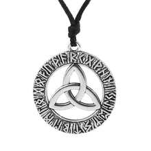 Load image into Gallery viewer, GUNGNEER Irish Viking Celtic Knot Triquetra Pendant Necklace Stainless Steel Jewelry Accessory