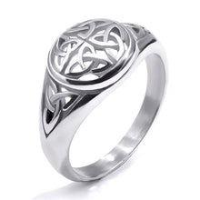 Load image into Gallery viewer, GUNGNEER Celtic Knot Triquetra Stainless Steel Ring Jewelry Accessories for Men Women