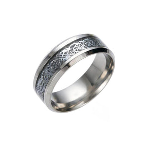 GUNGNEER Stainless Steel Celtic Knot Dragon Band Ring Jewelry Accessories for Men Women