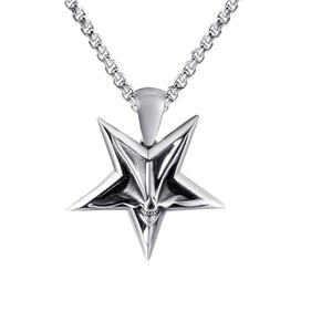 GUNGNEER Pentagram Necklace Baphomet Goat Demon Devil Symbol Chain Jewelry Gift For Men