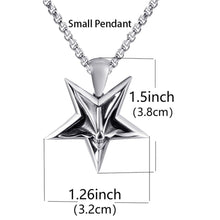 Load image into Gallery viewer, GUNGNEER Pentagram Necklace Baphomet Goat Demon Devil Symbol Chain Jewelry Gift For Men