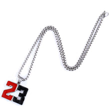 Load image into Gallery viewer, GUNGNEER Hip Hop Legend 23 Basketball Necklace Number Sports Jewelry For Boys Girls