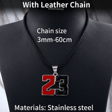 Load image into Gallery viewer, GUNGNEER Hip Hop Legend 23 Basketball Necklace Number Sports Jewelry For Boys Girls