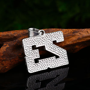 GUNGNEER Hip Hop Legend 23 Basketball Necklace Skull Leather Bracelet Number Sport Jewelry Set