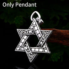 Load image into Gallery viewer, GUNGNEER Large David Star Pendant Necklace Jewish Occult Israel Jewelry Accessory For Men