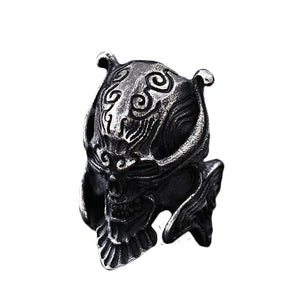 GUNGNEER Stainless Steel Gothic Biker Punk Skull Skeleton Finger Ring Halloween Jewelry