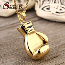 Load image into Gallery viewer, GUNGNEER Stainless Steel Boxing Gloves Pendant Necklace Gym Sport Fitness Jewelry Men Women