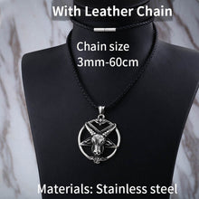 Load image into Gallery viewer, GUNGNEER Stainless Steel Baphomet Necklace Satan Pendant Demon Jewelry For Men Women