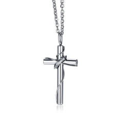 Load image into Gallery viewer, GUNGNEER Stainless Steel Cross Necklace Couple God Jewelry Accessory Gift For Men Women